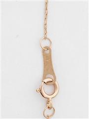 10K Solid Rose Gold Morganite Diamond Accent Slide Necklace Size 18.0